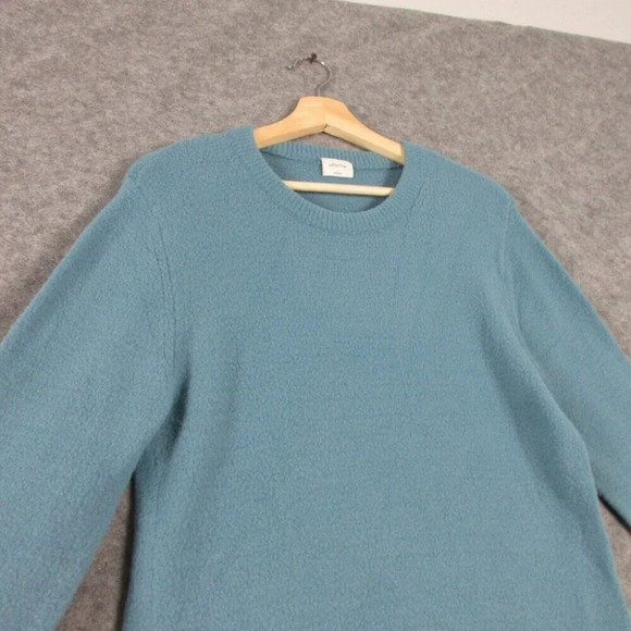 Aritzia Wilfred Free Womens Crewneck Pullover Sweater Knit Sweatshirt Blue L 270 - Picture 4 of 10